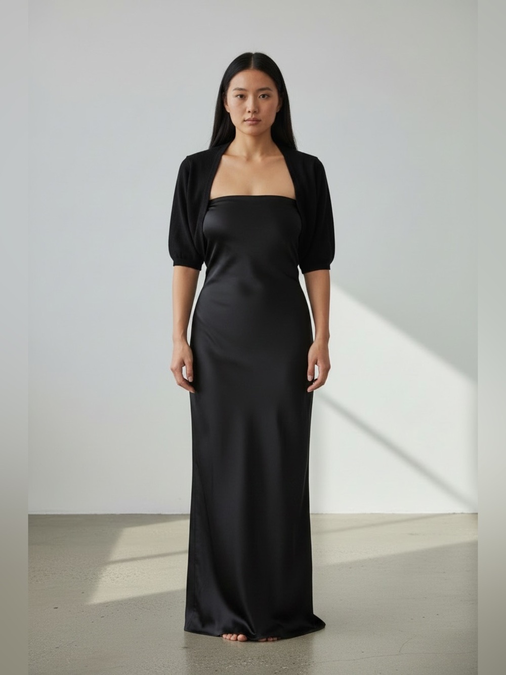 Torrid Black Crop Open-Front fitted bolero shrug 2x wedding guest prom grad